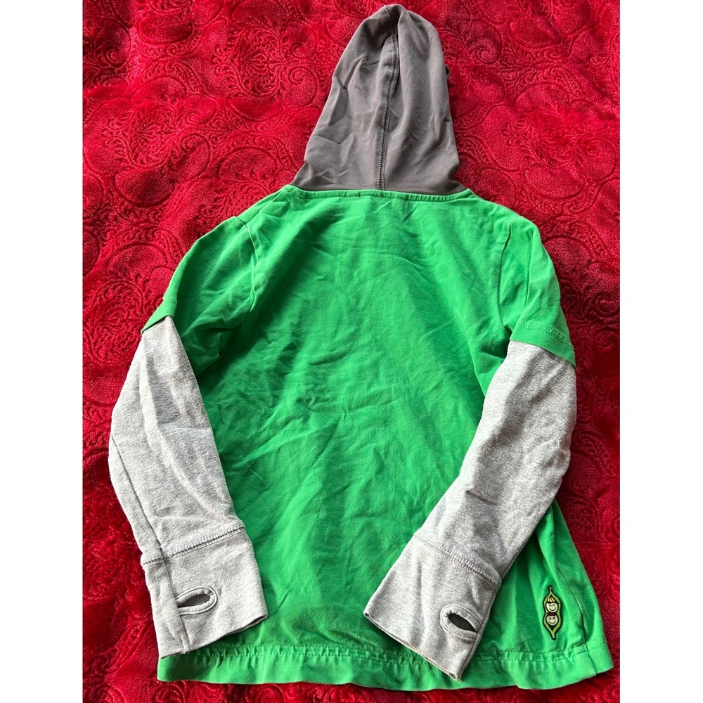 Peekaboo Beans Sensory Friendly Boys Green Gray Long Sleeve Hooded Top Size‎ 4 - Picture 2 of 3
